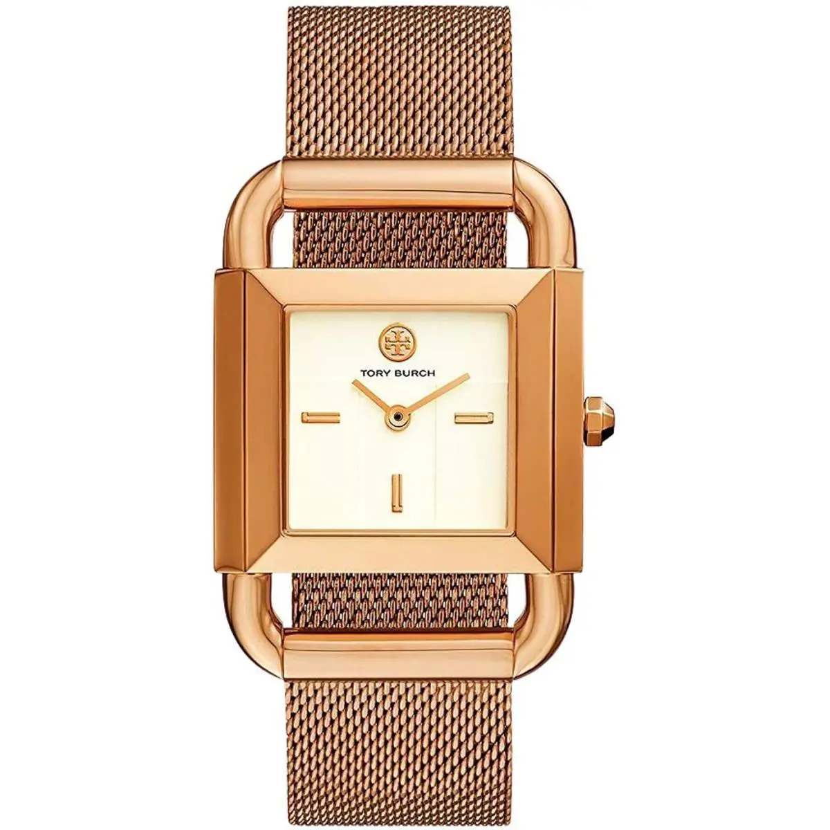 Tory Burch TBW7251 White Dial Rose Gold Band Stainless Steel Women`s Phipps 41mm - Bezel: Rose Gold