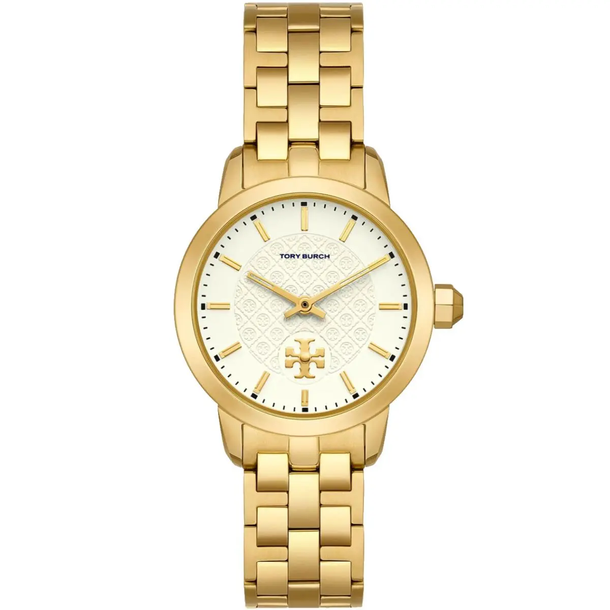 Tory Burch TBW1053 Cream Dial Gold Stainless Steel Bracelet 34MM Womens Watch