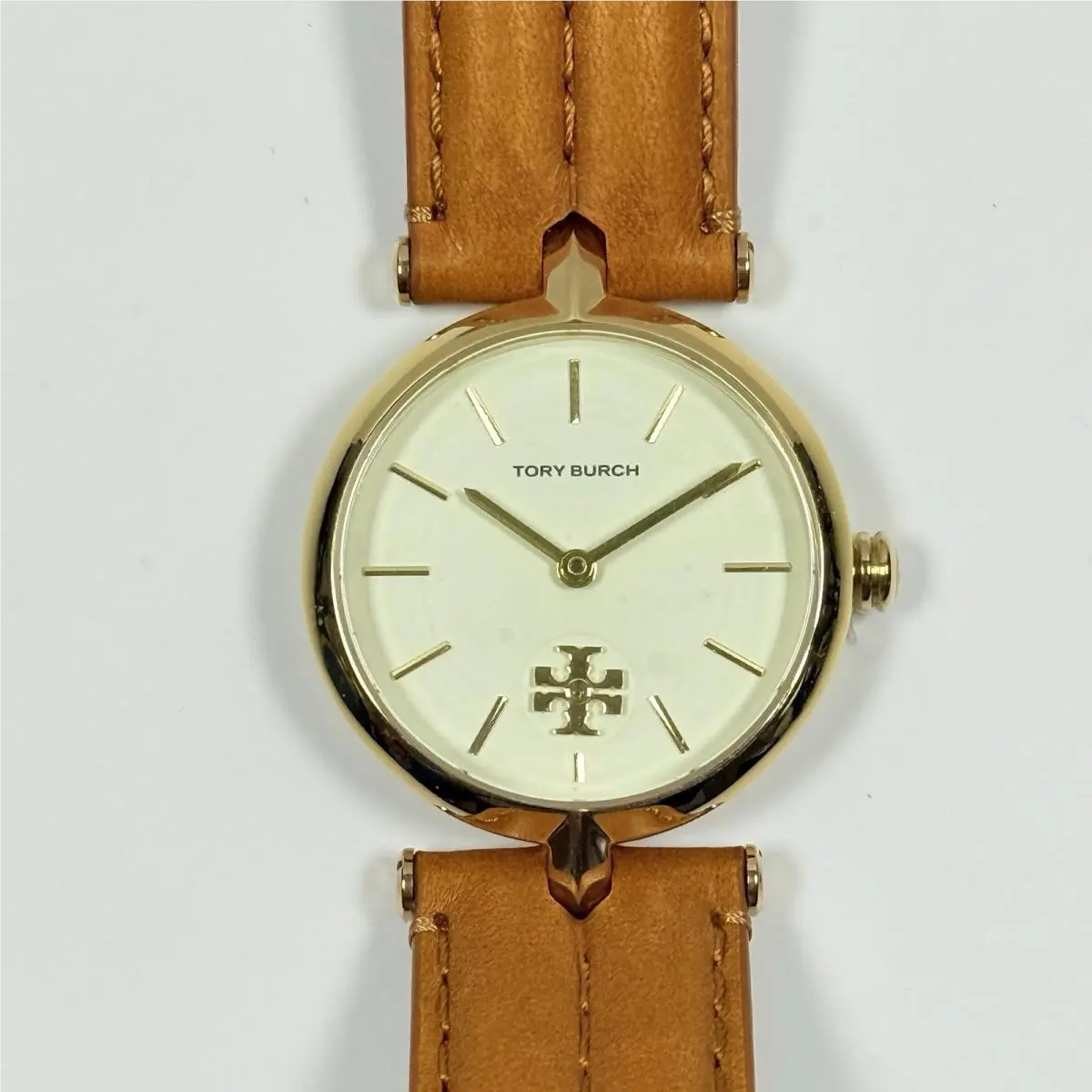 Tory Burch TBW2041 Kira White Dial Brown Leather Band Women s Watch - Brown, Band: Brown