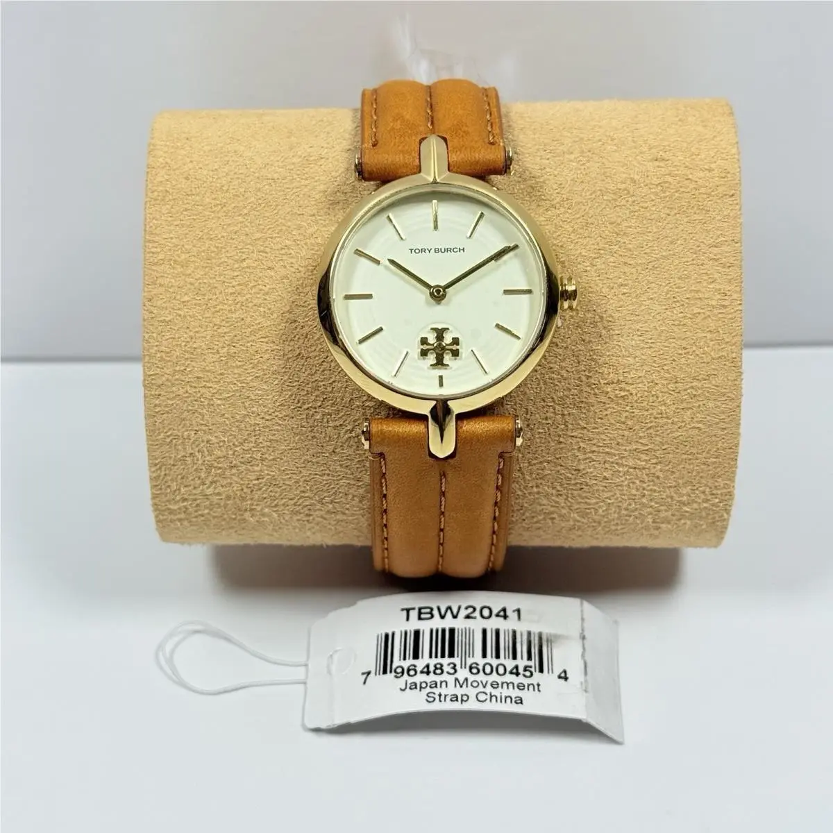 Tory Burch Kira TBW2041 Cream Dial Brown Leather Strap Women’s Watch - Dial: Cream, Band: Brown, Bezel: Gold