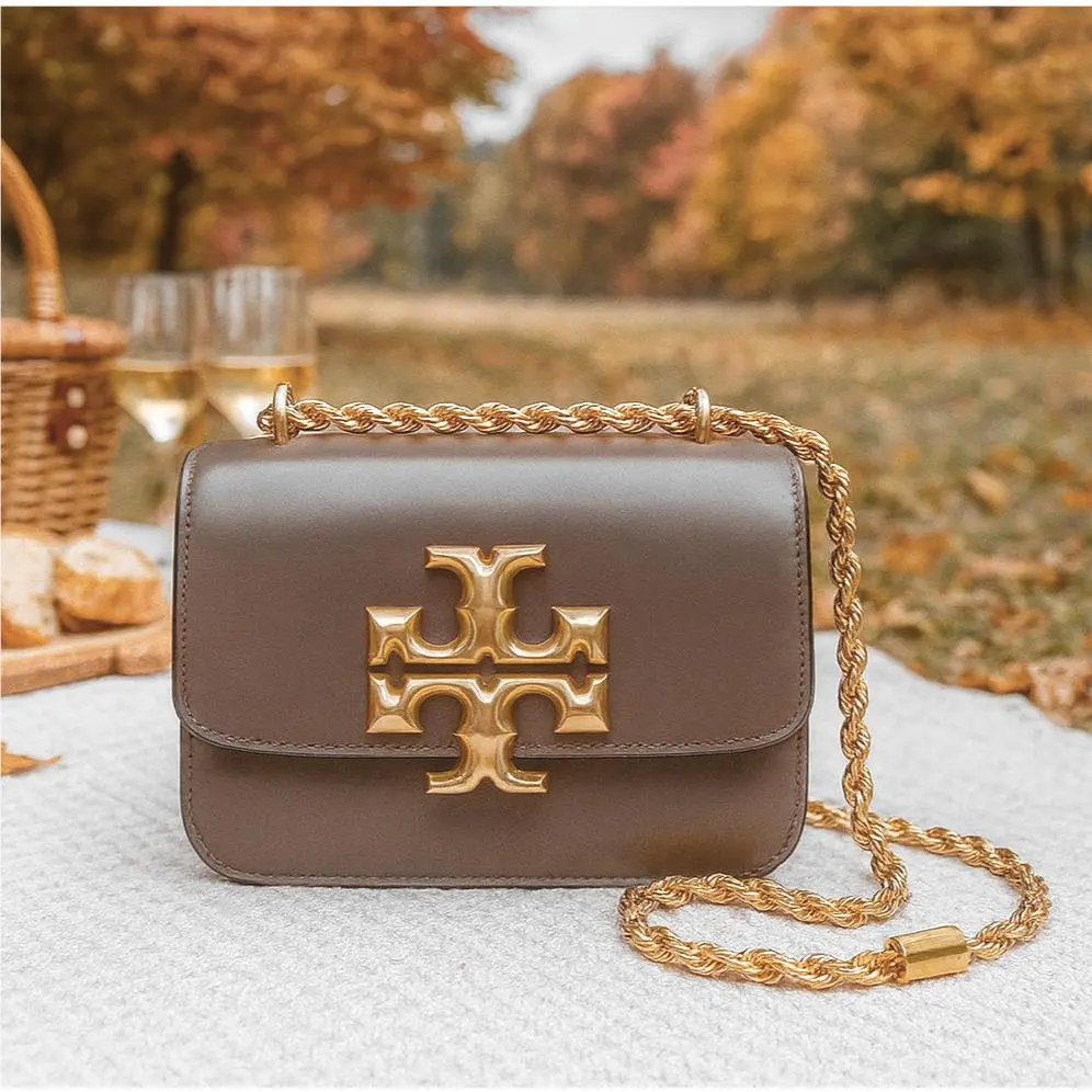 Tory Burch Eleanor Clam Shell Taupe Small Convertible Shoulder/crossbody Bag