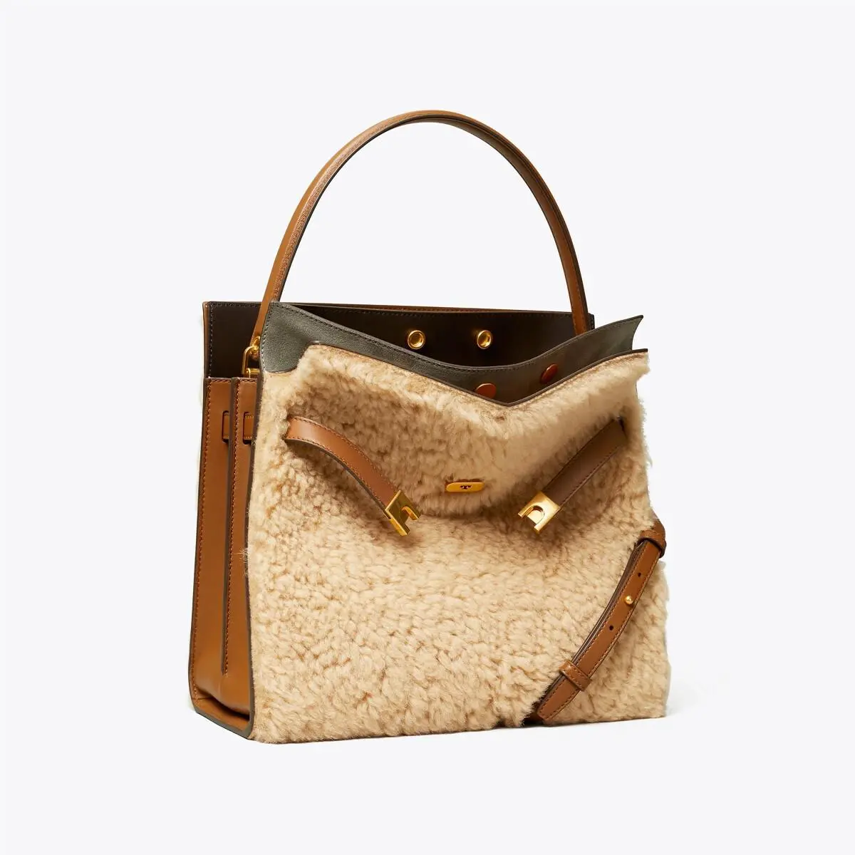 Tory Burch Lee Radziwill Double Bag Sheep/suede with Dust Bag