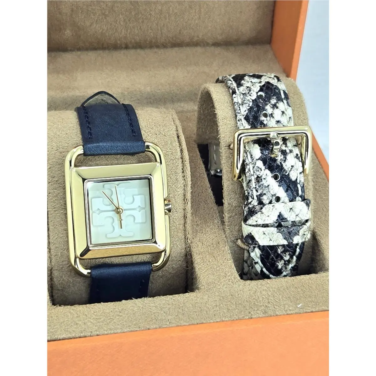 Womens Watch Gift Set TBW6014 Miller Gold Case Blue+extra Strap by Tory Burch