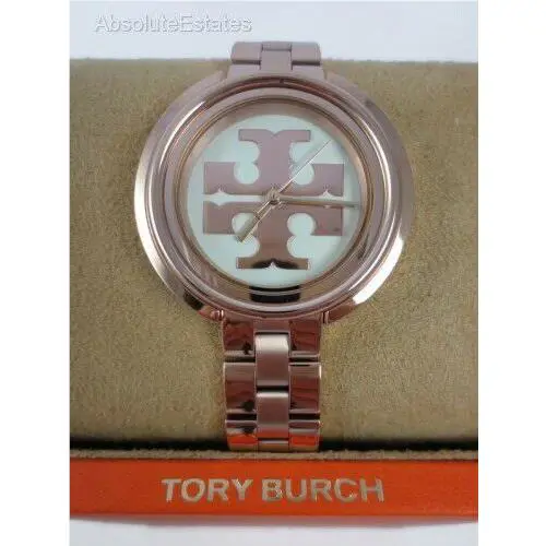 Tory Burch Rose Rose Gold Miller Ladies Watch TBW6210 Logo