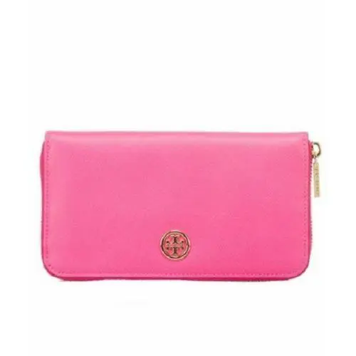 Tory Burch Small Logo Zip Continental Wallet Tory Pink 660 50009063 - Pink