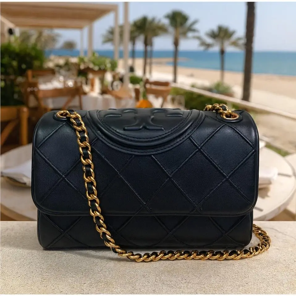 Tory Burch Soft Fleming Black Small Convertible Shoulder/crossbody Bag