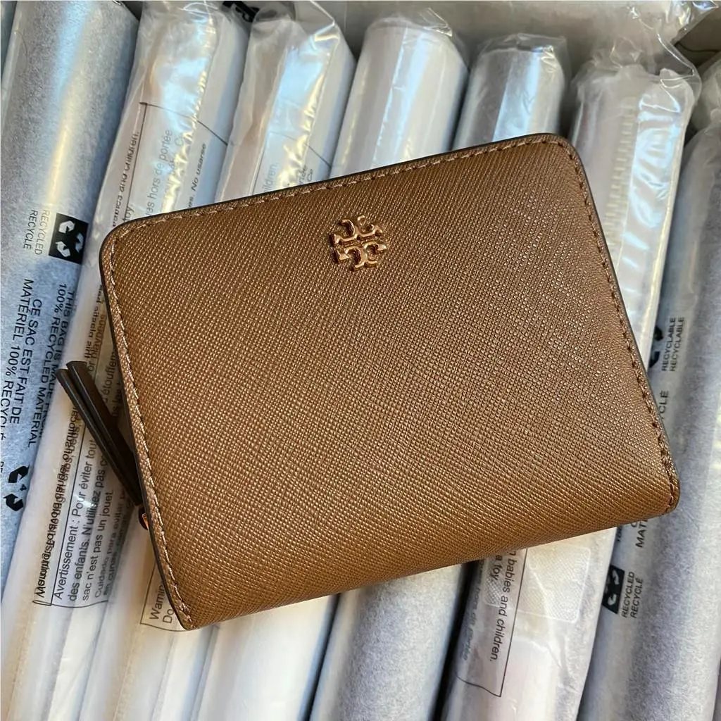 Tory Burch Emerson Mini Saffiano Leather Wallet Moose 147606