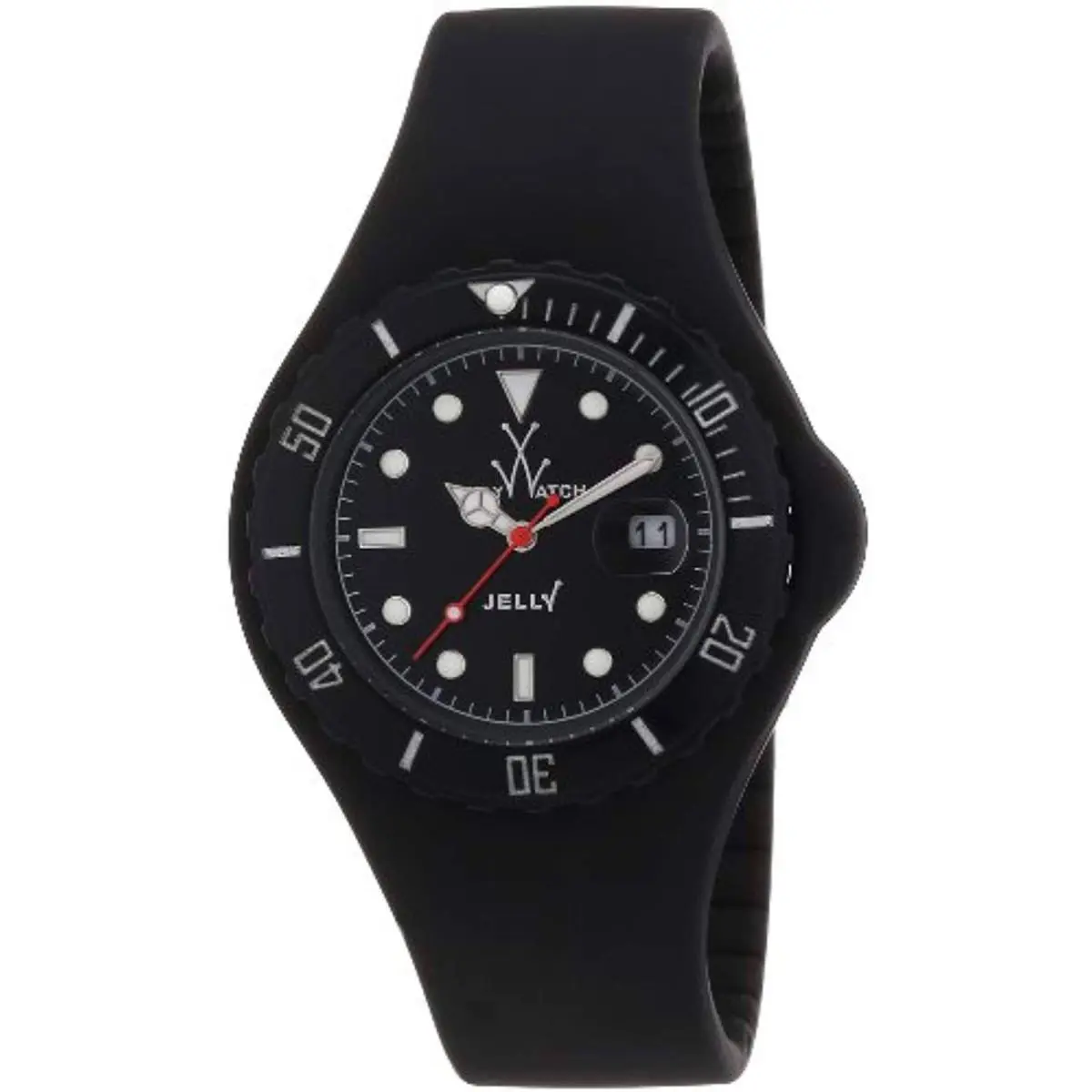 Toy Watch Men`s Watch Jelly Quartz Black Dial Rubber Strap JY02BK by ToyWatch