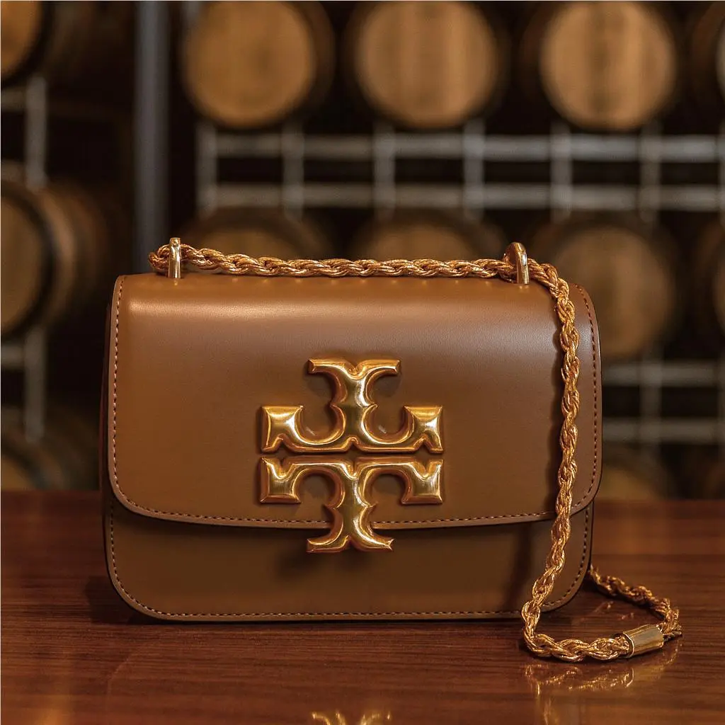 Tory Burch Eleanor Moose Brown Small Convertible Shoulder/crossbody Bag