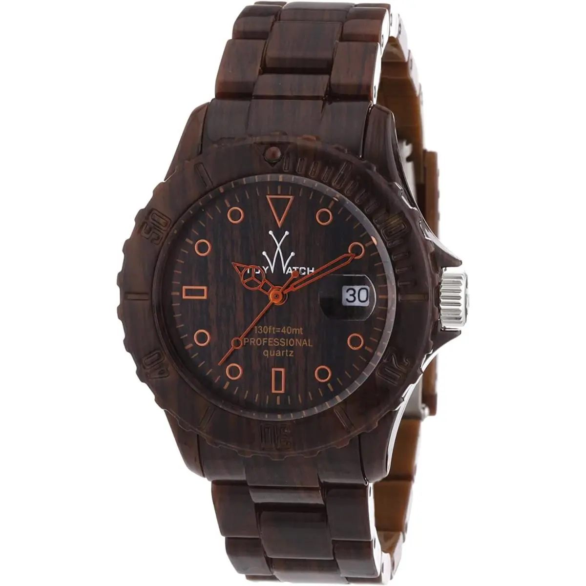 Toywatch Watch Imprint Wood Patterned Brown- FLE01WD by ToyWatch