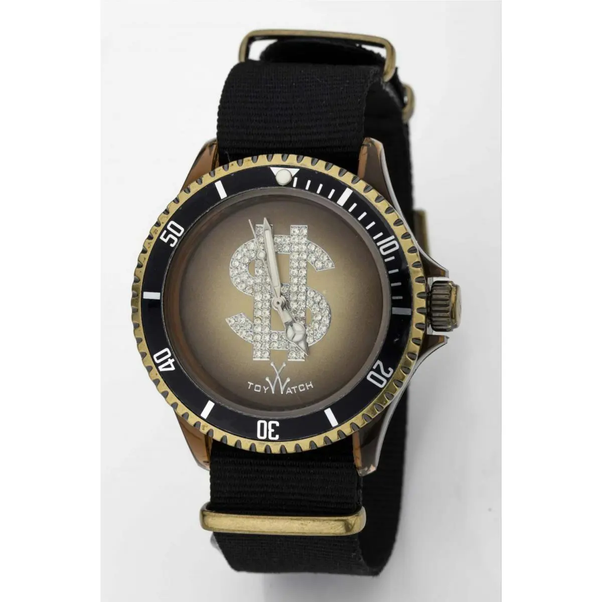 Toywatch Bronze Dollar Dial Canvas Strap Watch Men`s Money Watch