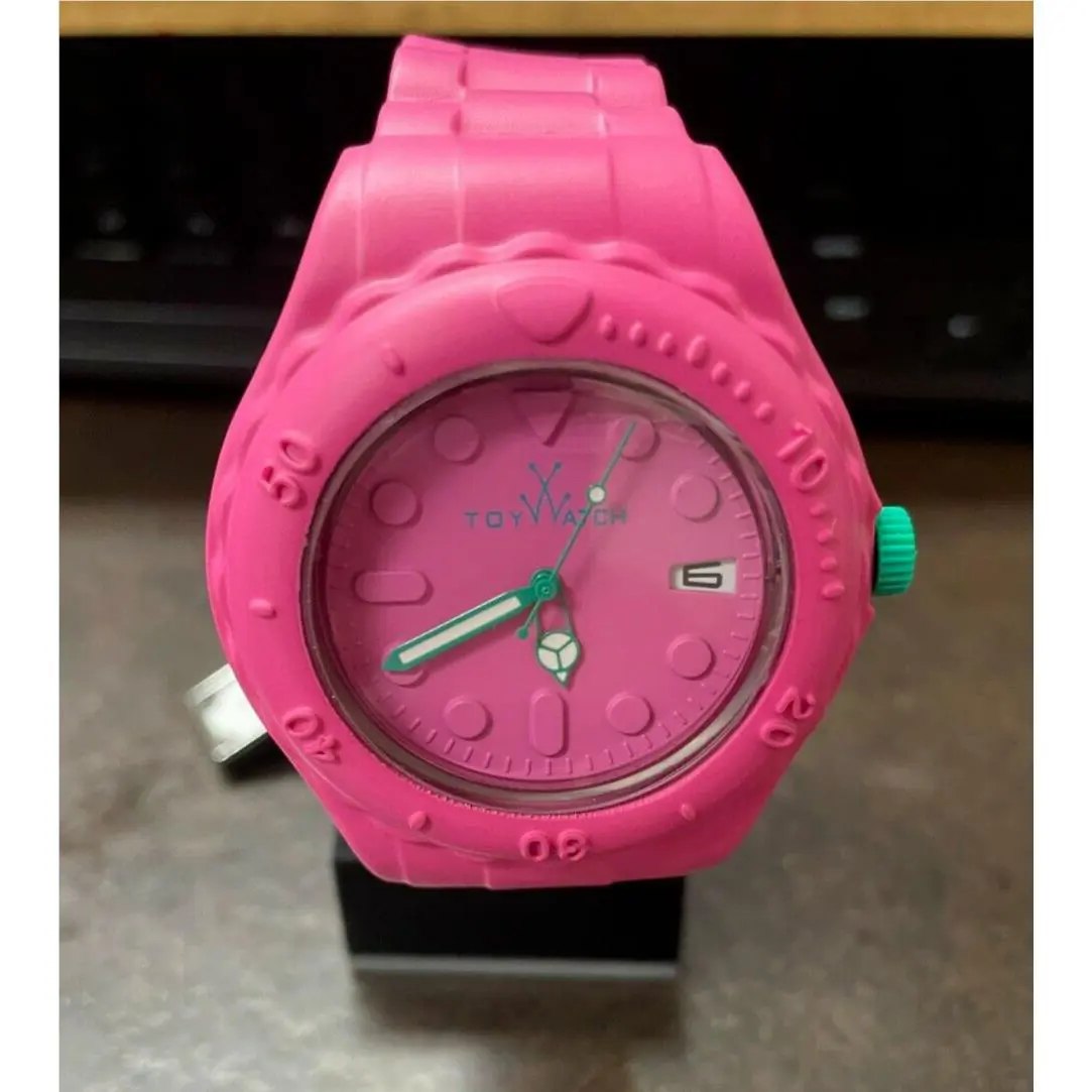 Toywatch Pink and Green Silicone Watch