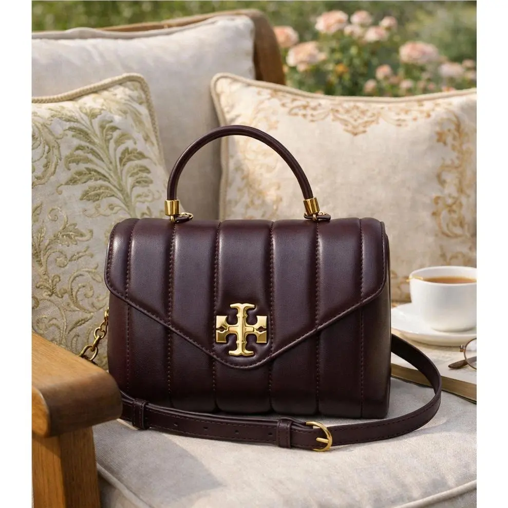 Tory Burch Kira Burgundy Small Top Handle Satchel/shoulder Bag/crossbody Bag
