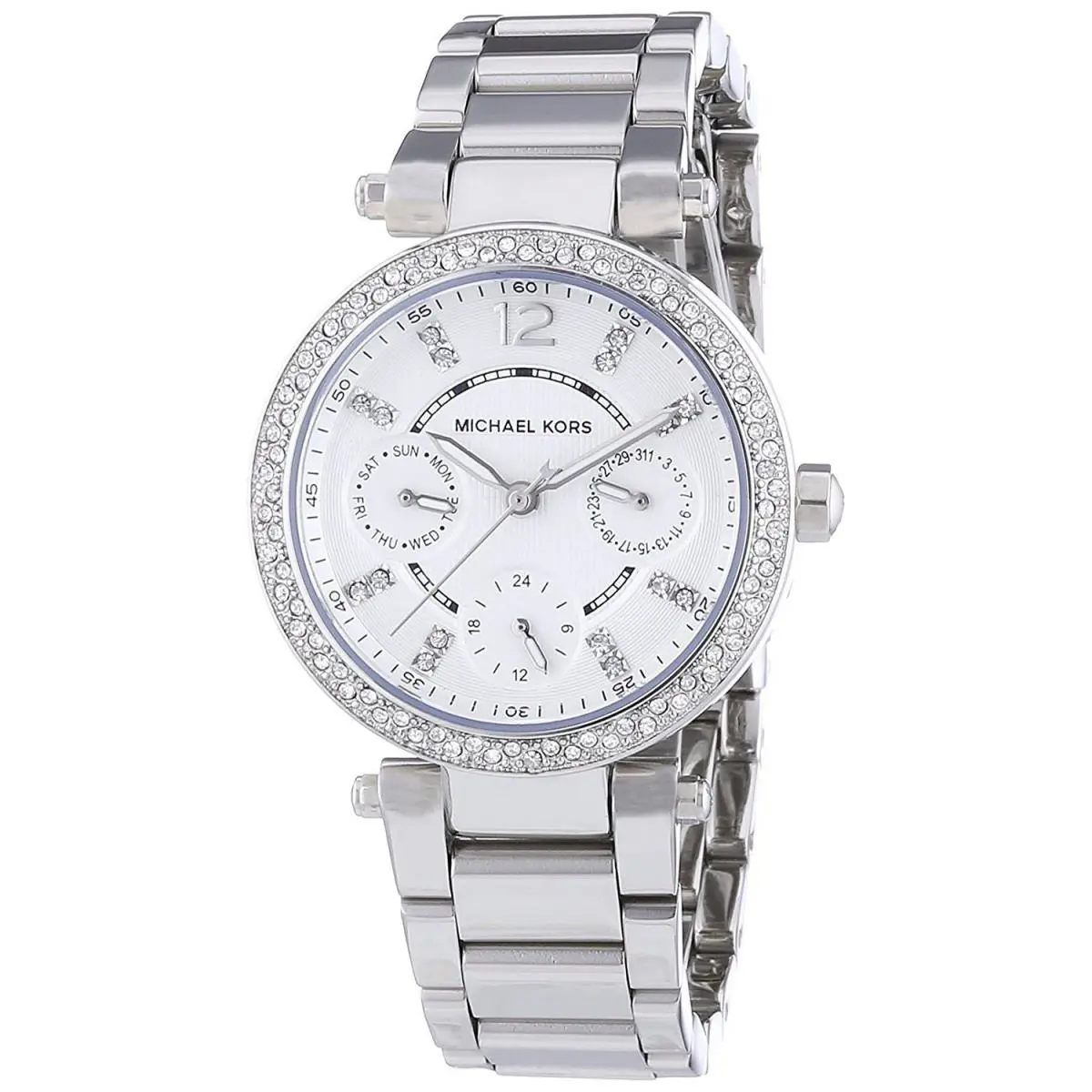 Michael Kors Women`s MK5615 Silver Chronograph Dial Stainless Steel Quartz Watch