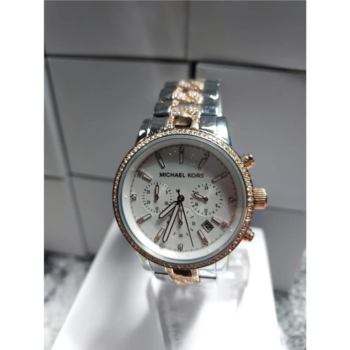 Michael Kors Layton Three-hand Stainless Two-tone Stainless Steel Watch MK6938