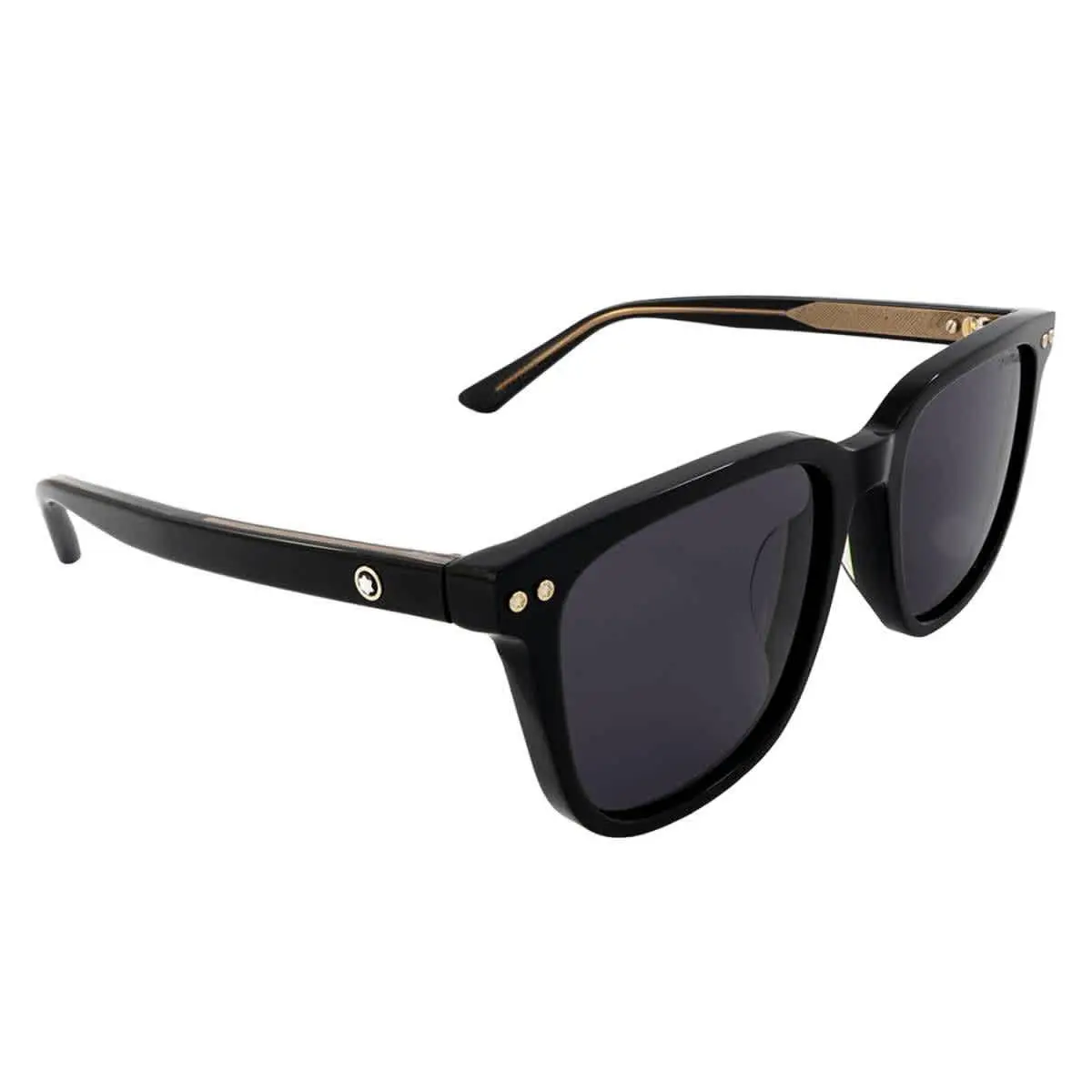 Montblanc Smoke Square Men`s Sunglasses MB0258SA 001 55 MB0258SA 001 55