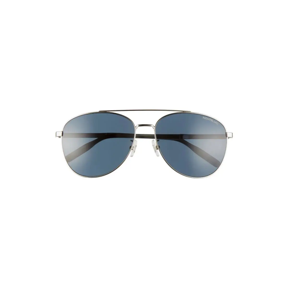 Montblanc R1060 Mens Grey Brow Bar Aviator Sunglasses 61mm