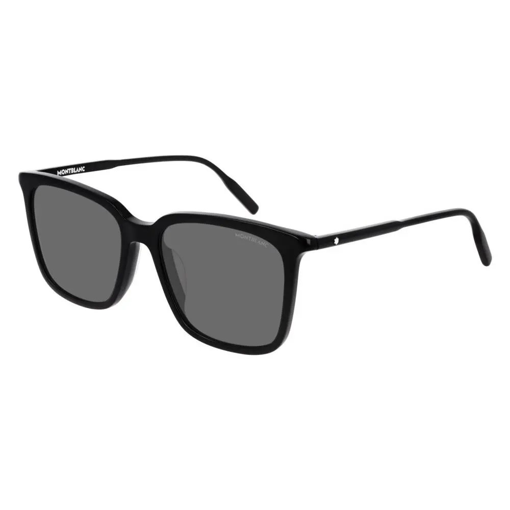 Montblanc MB0084SK Sunglasses Men Black Gray Rectangle 56mm