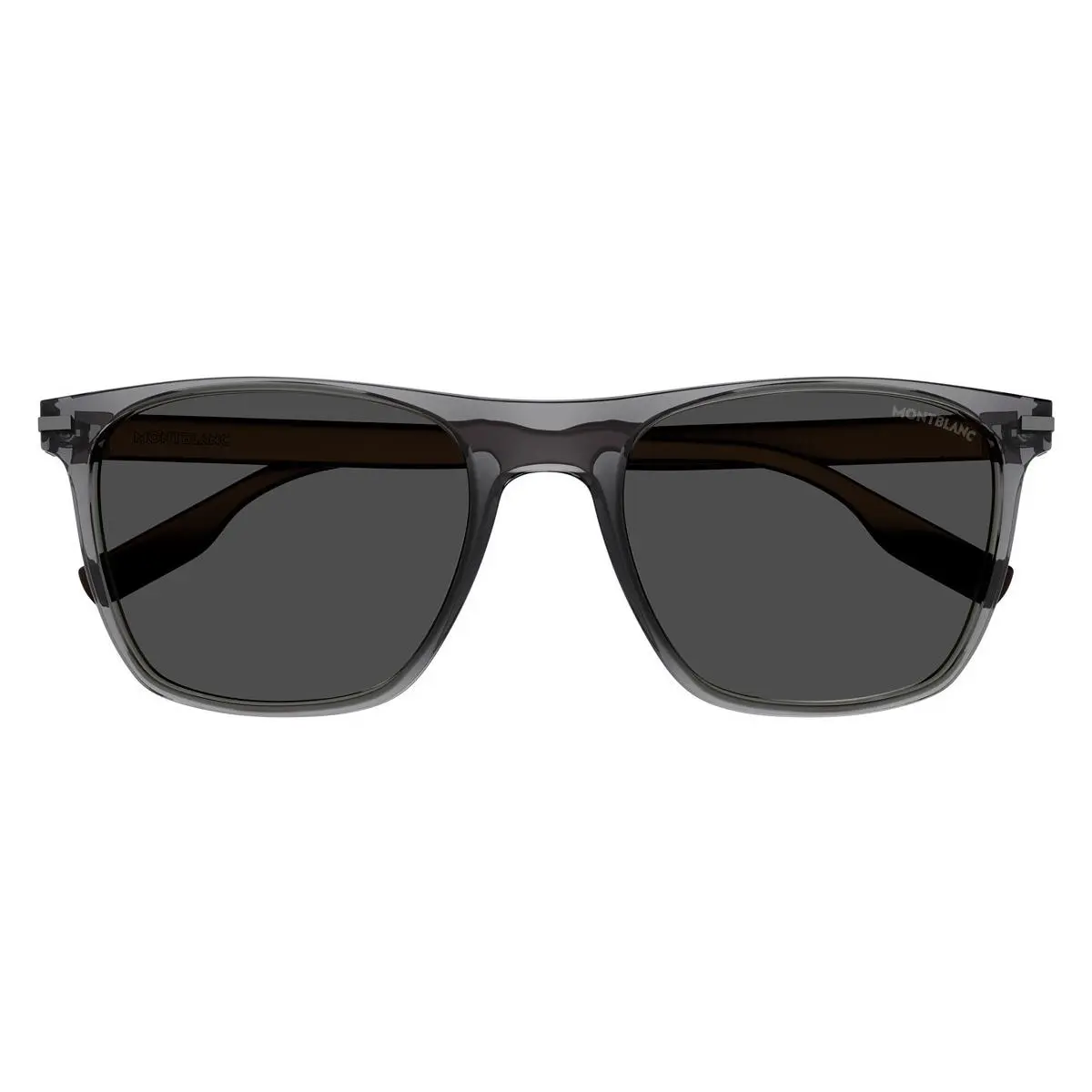 MB0248S Sunglasses Men Gray/brown Smoke Square 55 by Montblanc