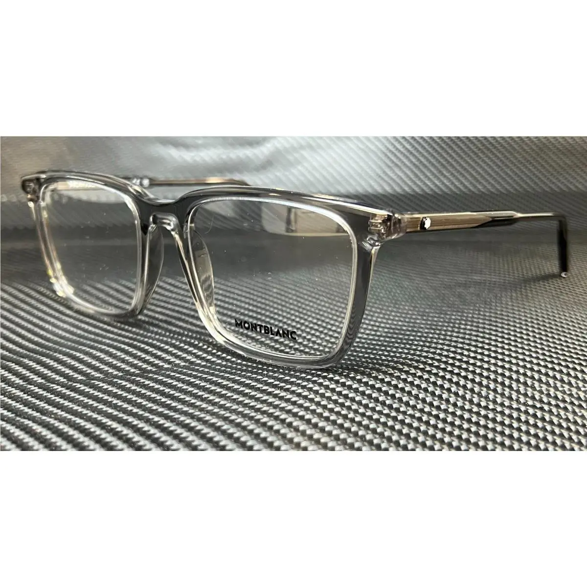Montblanc Mont Blanc MB0011O 008 Grey Rectangle Men`s 54 mm Eyeglasses - Frame: Gray