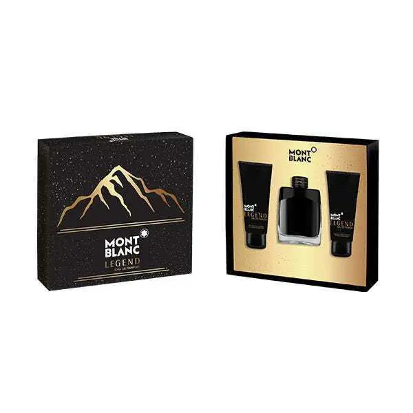 Montblanc Mont Blanc Legend 3 Pcs Parfum Set 3.3oz Edp + 3.3oz A/s +3.3oz S/g