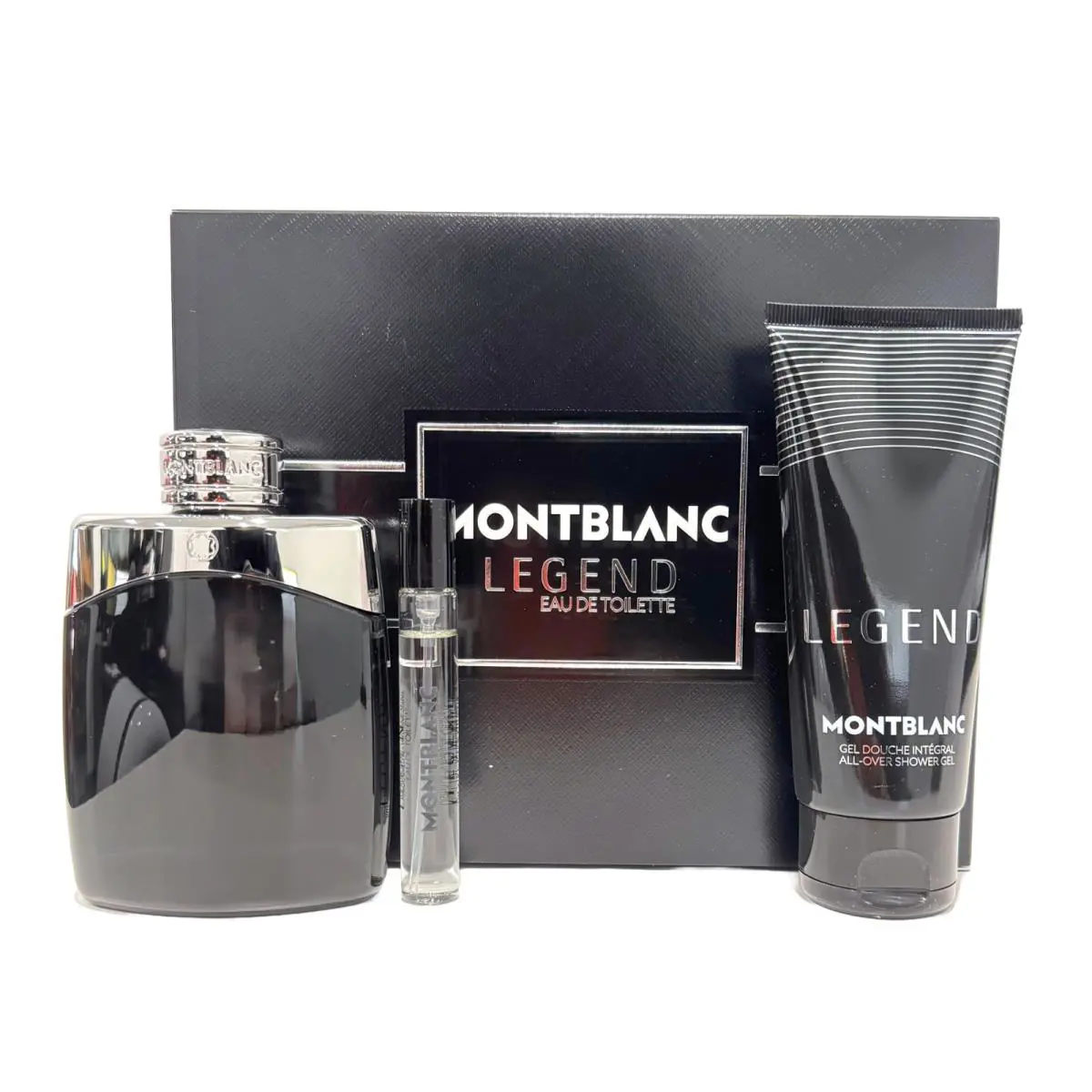 Montblanc Legend Gift Set For Men - 3.3 oz Edt + 0.25 oz Edt + 3.3 oz S/gel