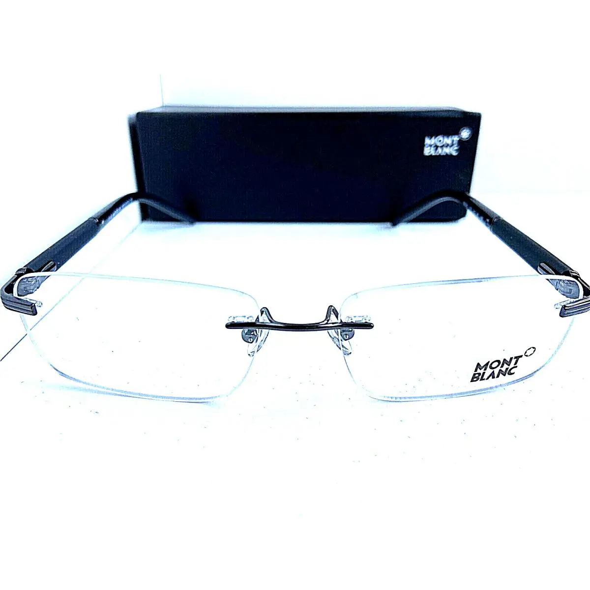 Montblanc MB 337 012 57mm Rimless Black Men`s Eyeglasses Frame Italy