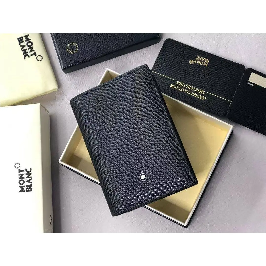 Montblanc Sartorial Mini Wallet 4CC Black Leather Card Holder MB113223