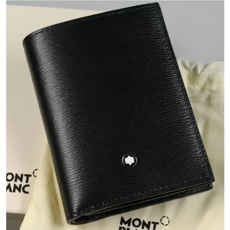 Montblanc Meisterstuck Black Leather 4CC Card Holder Wallet Slim Luxury ON