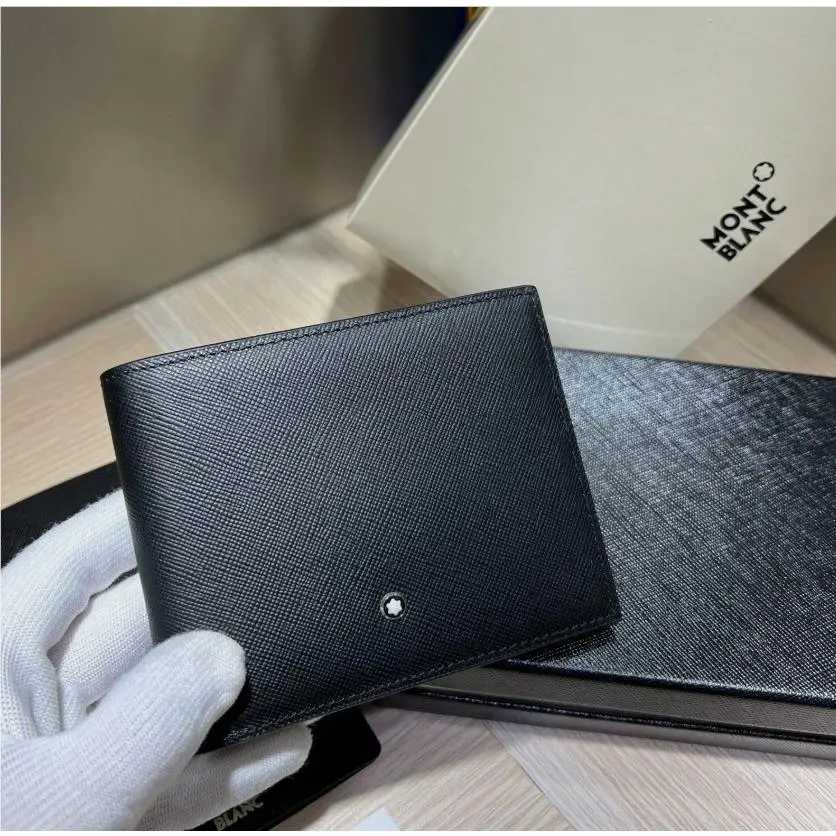 Montblanc Meisterstück 6cc Wallet Black Saffiano Leather Bifold Men