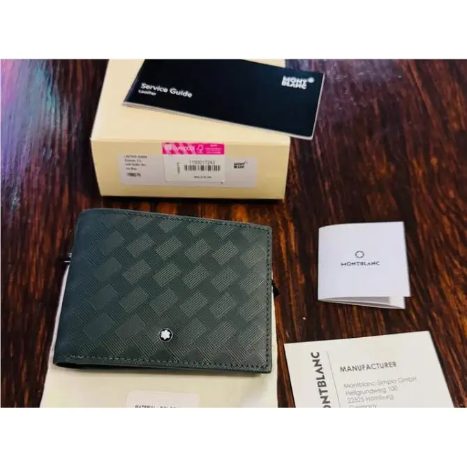 Montblanc Extreme 3.0 Wallet 6CC British Green Leather Bifold Box Box