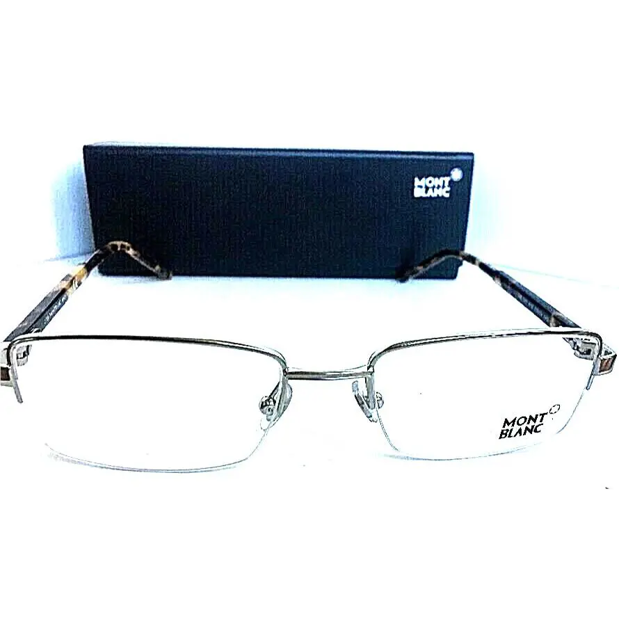 Montblanc MB 581 A16 Silver 55mm Semi-rimless Men`s Eyeglasses Frame