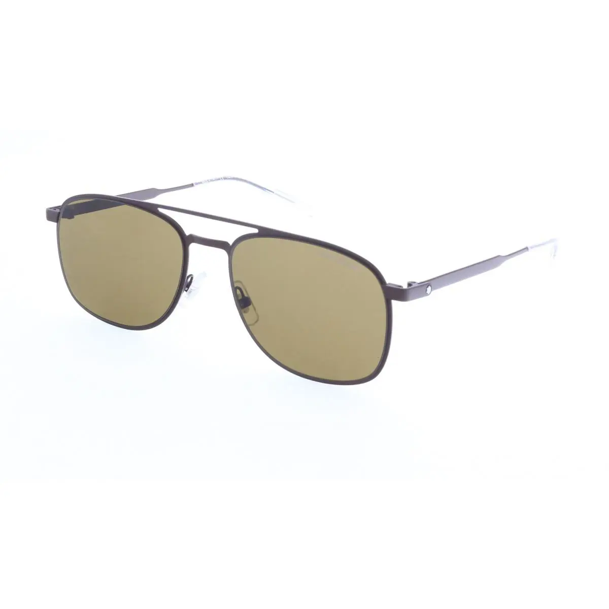 Montblanc MB0143S-003 Brown Aviator Sunglasses