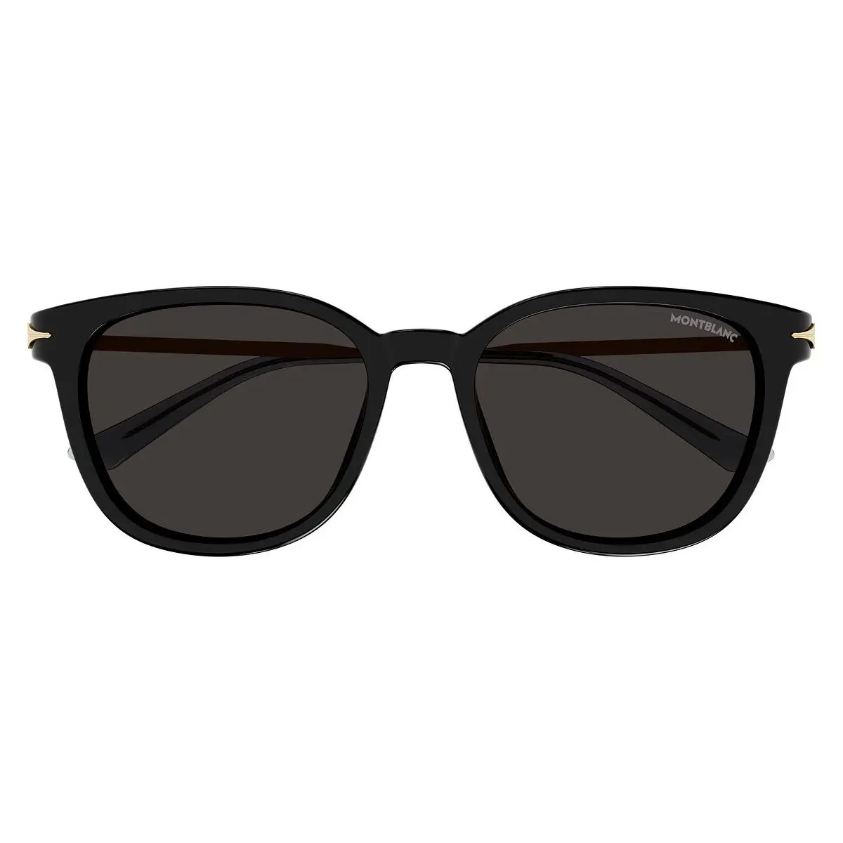Montblanc MB0304SA Sunglasses Men Black/gold / Gray 001 55mm