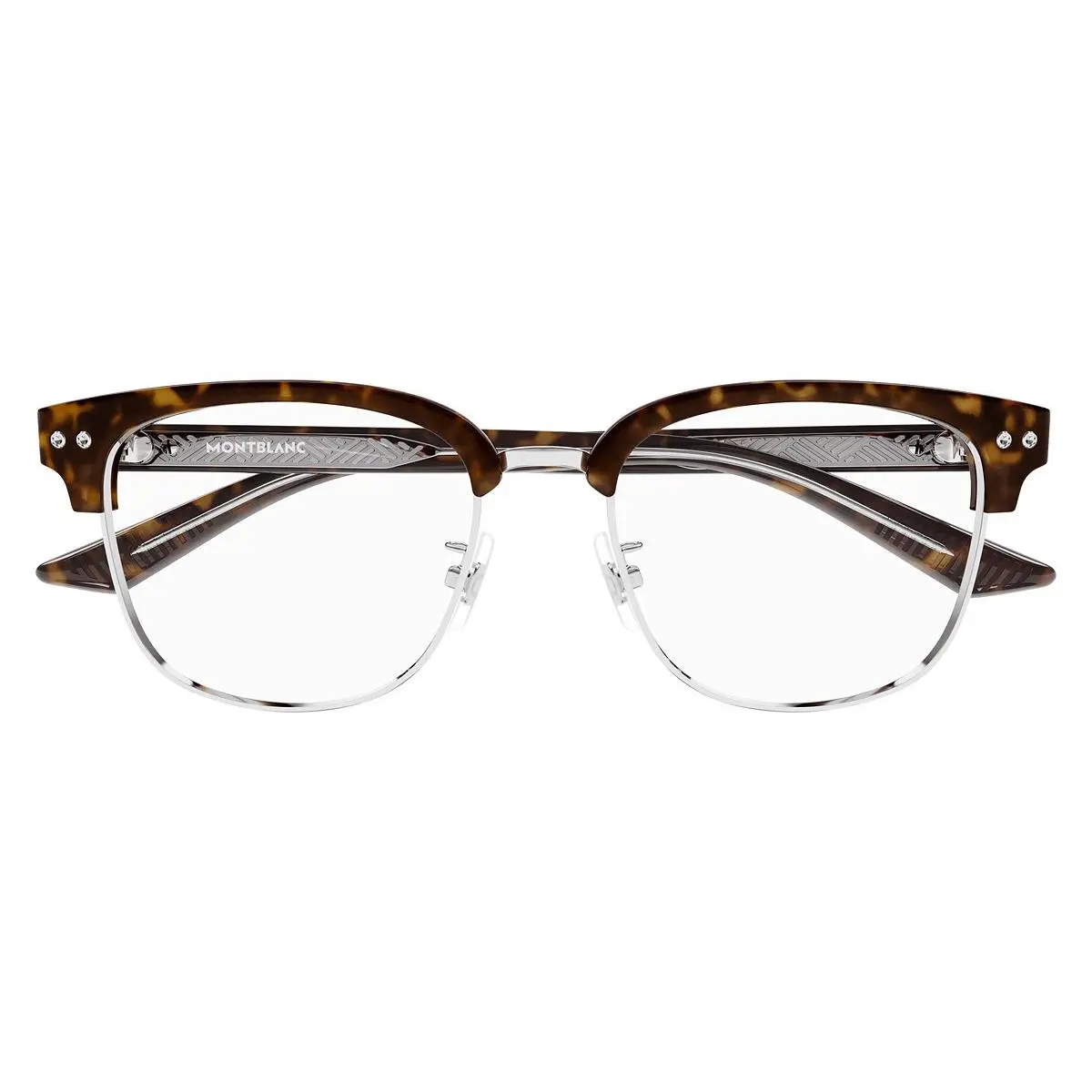 Montblanc MB0259OK Eyeglasses Men Havana Square 55mm