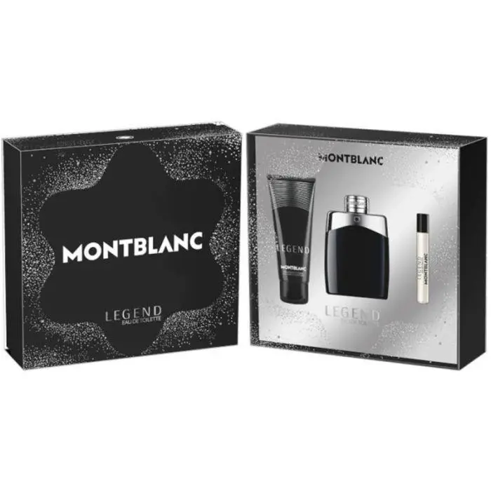 Montblanc Mont Blanc Legend 3 Pcs Set For Men Edt 3.3 Oz Pen 0.25 Oz Shower Gel