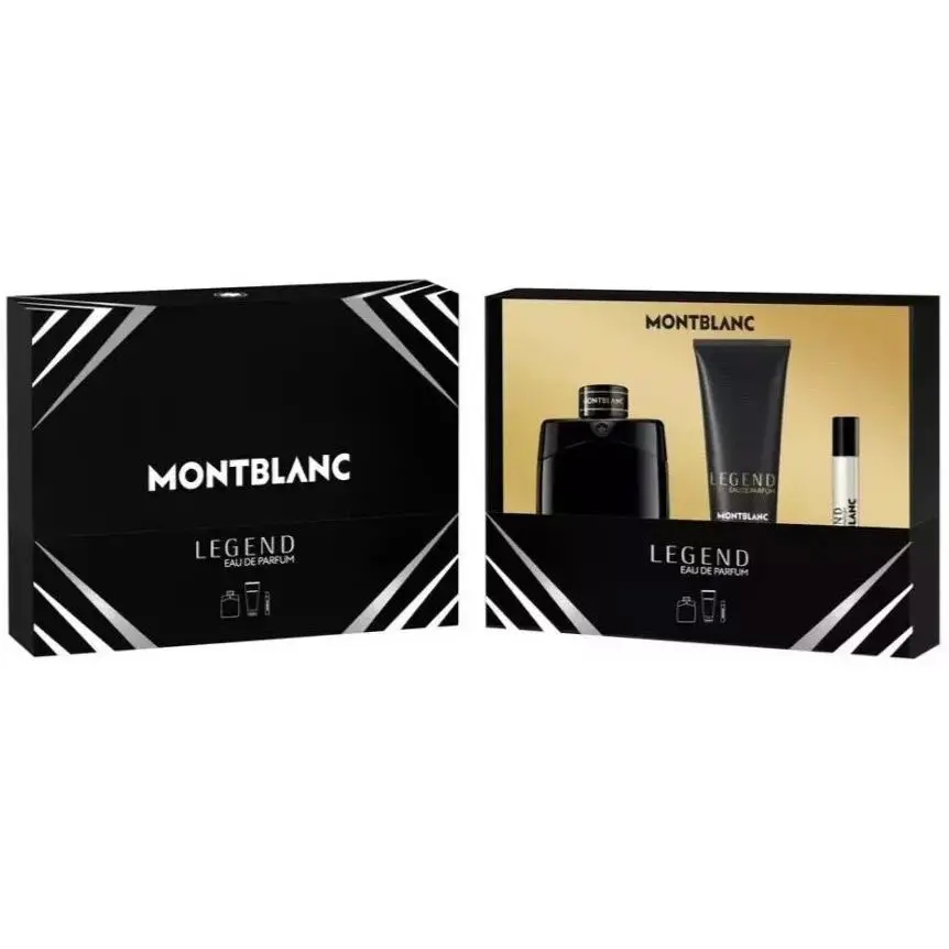 Montblanc Mont Blanc Legend 3.3 Oz Eau De Parfum Spray .25 Mini 3.3 Oz Shower Gel 3 pc Set