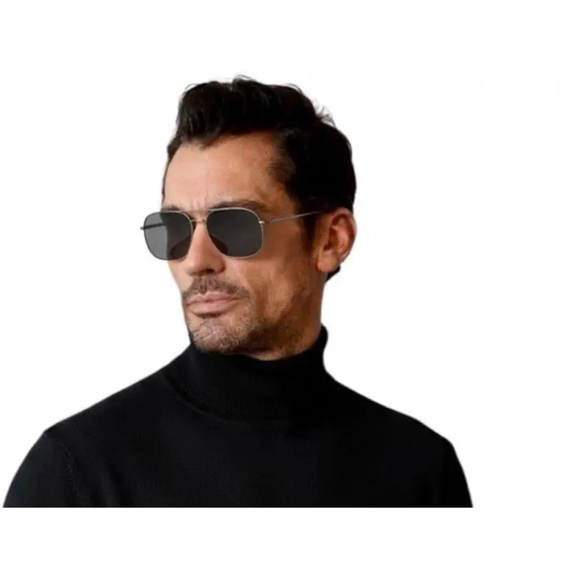 Montblanc Rectangular Sunglasses MB0046S 001 Ruthenium/black 61mm 0046