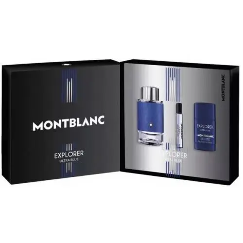 Montblanc Explorer Ultra Blue 3 Piece Set For Men 3.4 Edp Mini Edp Deodorant