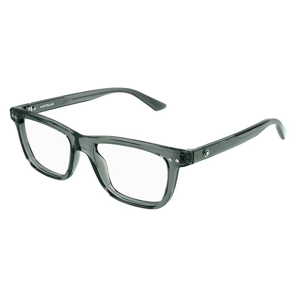 Montblanc MB0322O 008 Eyeglasses 53 17 150 Grey Square Full Rim Acetate Italy