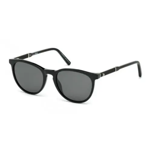 Mont Blanc Sunglasses MB 588S 01A Shiny Black / Smoke 52 mm NO Case by Montblanc