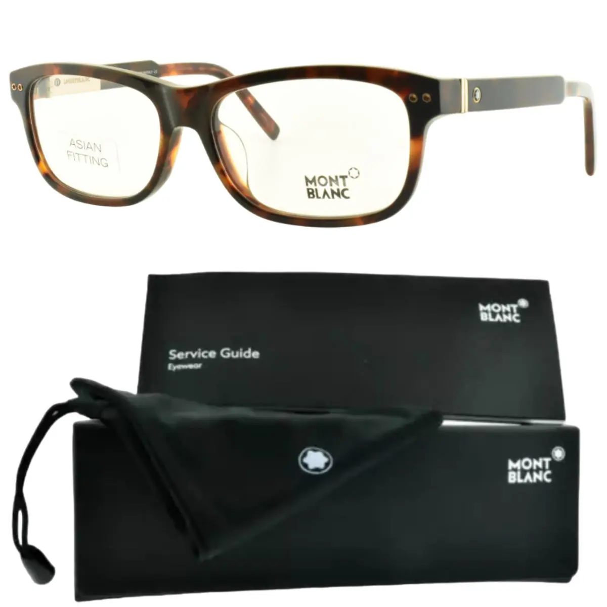 Montblanc MB0618 005 Dark Havana Rectangle Full Rim Unisex Optical Frame