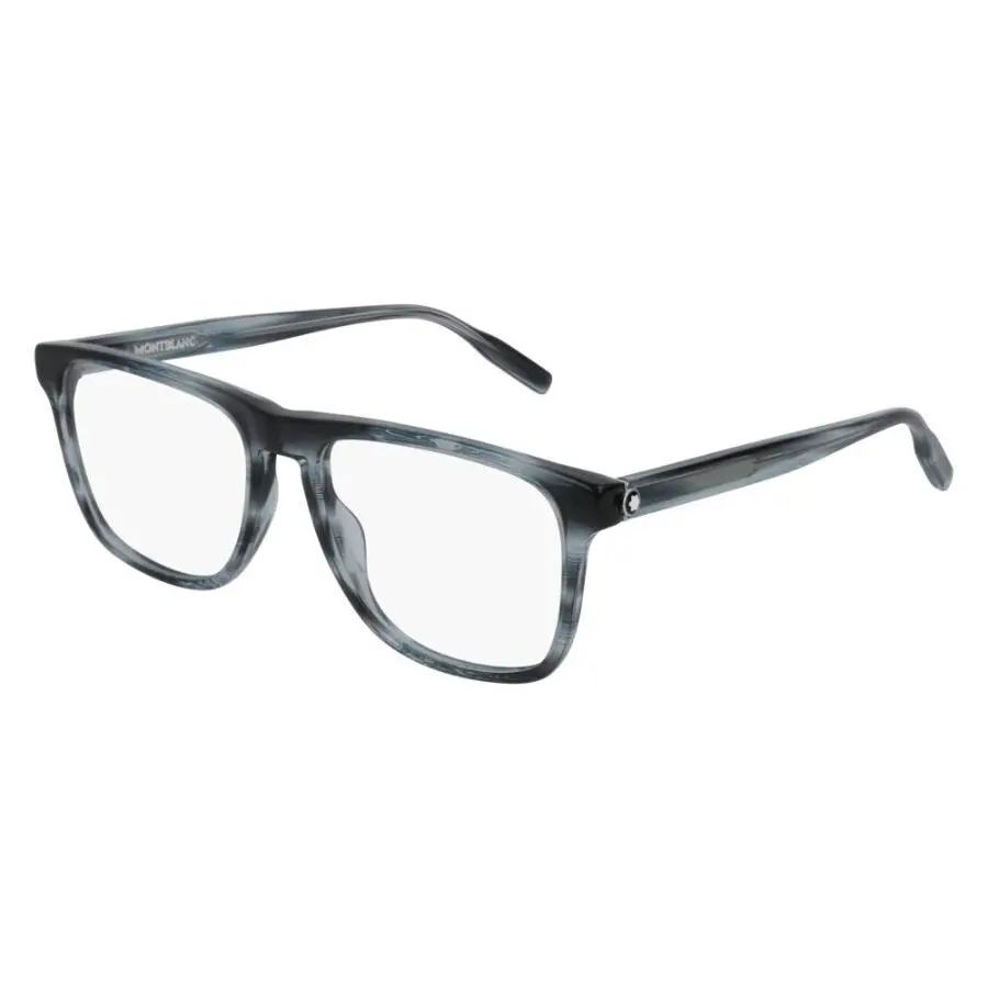 Montblanc Mont Blanc MB0014O 004 Blue Men`s Eyeglasses Frame 55-18