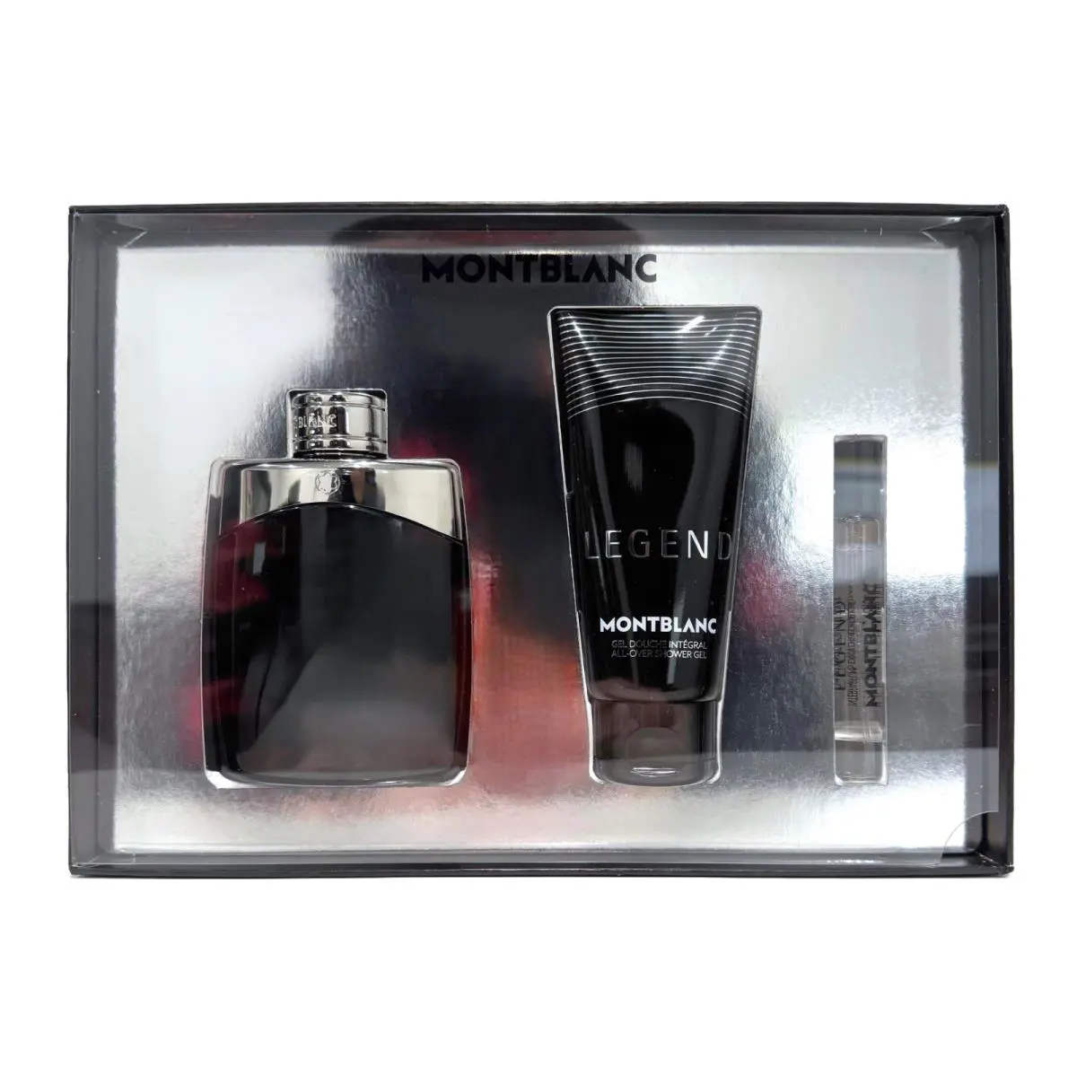 Montblanc Legend Gift Set For Men - 3.3 oz Edt + 0.25 oz Edt + 3.3 oz S/gel