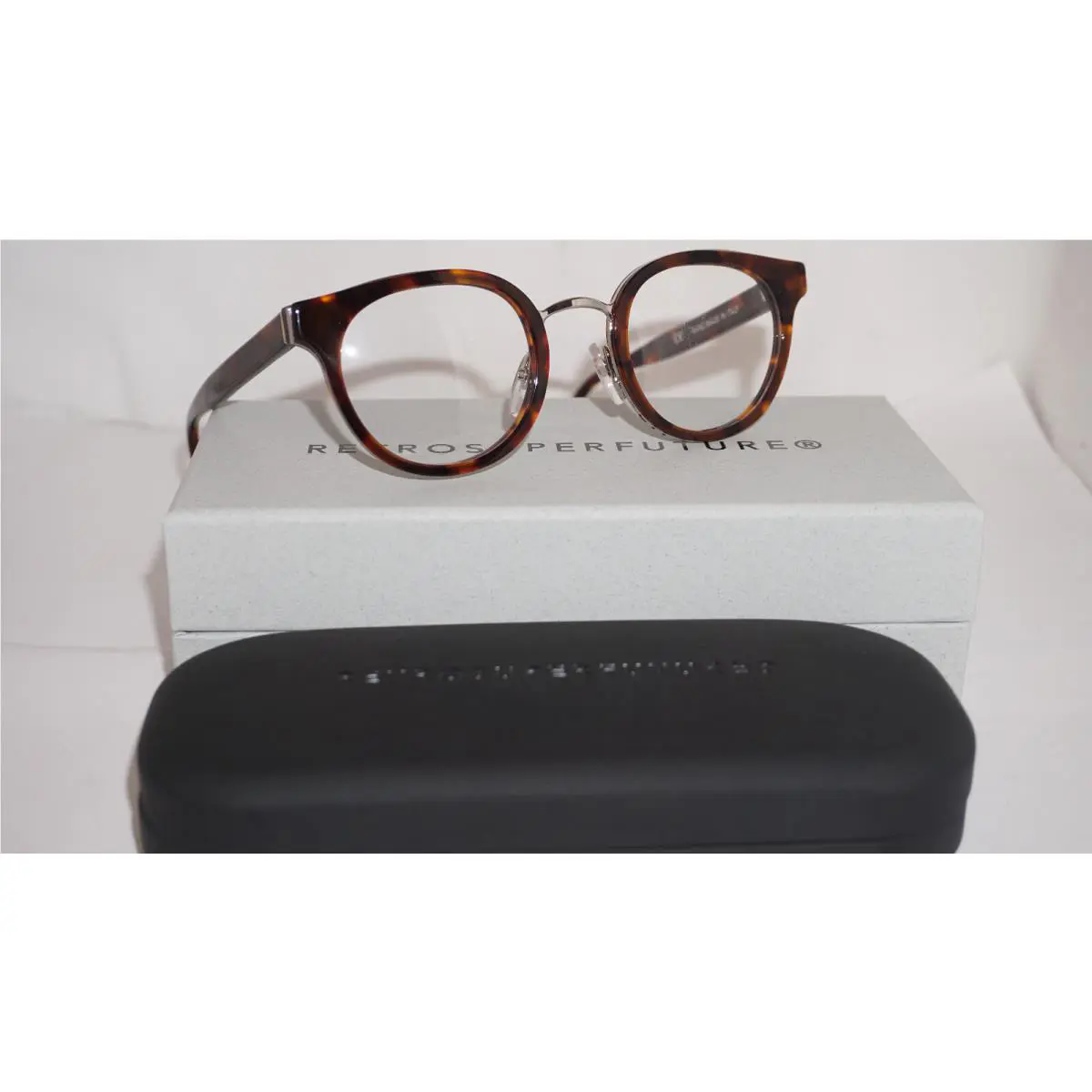 Montblanc Retrosuperfuture Eyeglasses Round Havana Silver Lfs/r Numero 22 48 23 135