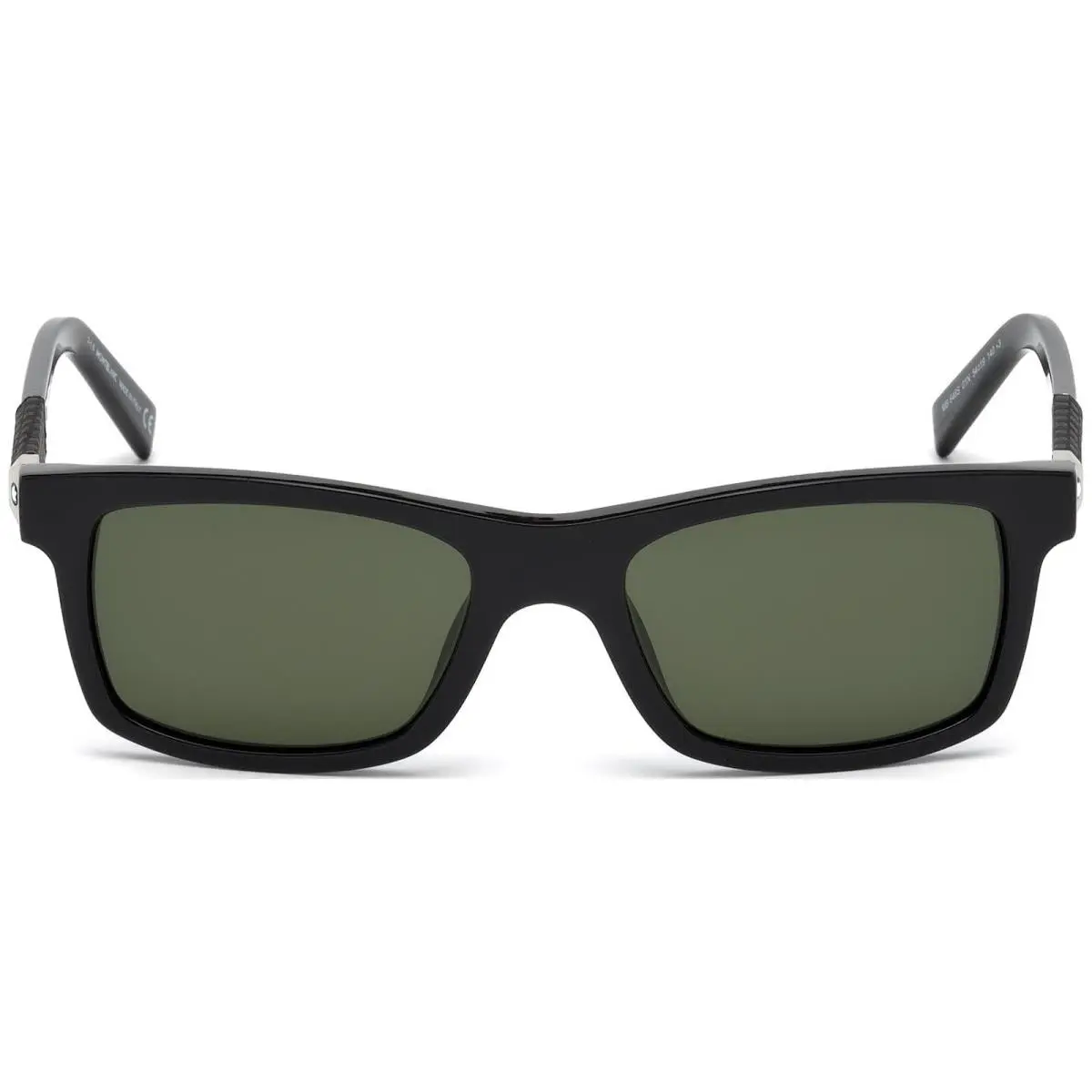Sunglasses MB 646S 01N Shiny Black / Green 54mm MB646S NO Case by Montblanc