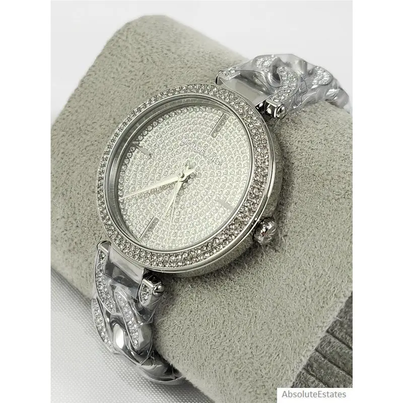 Catelyn Silver Glitz Chain Stainless Steel Watch MK4675 by Michael Kors