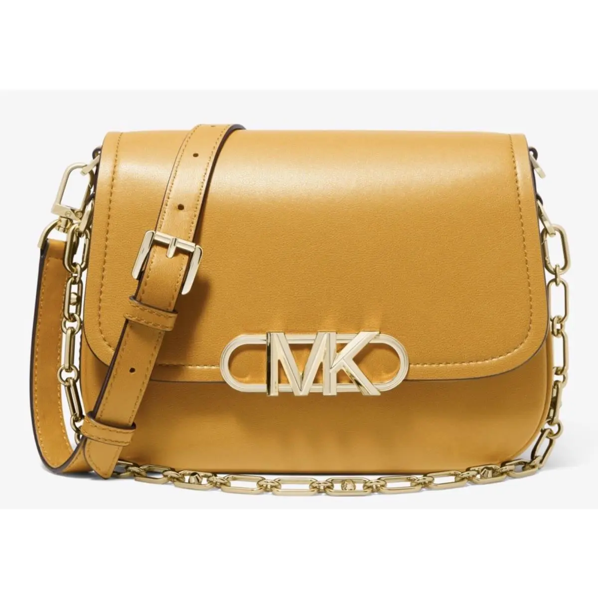 Michael Kors Parker Medium Leather Messenger Bag Marigold