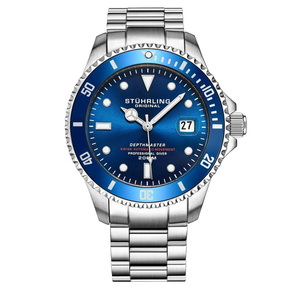 Stuhrling Men`s Automatic 883 Depthmaster Professional Dive Watch by Stührling