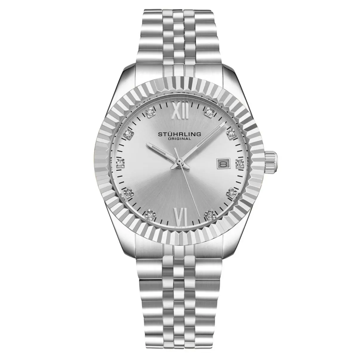 Stuhrling 4024 1 Classic Quartz Stainless Steel Date Womens Watch by Stührling